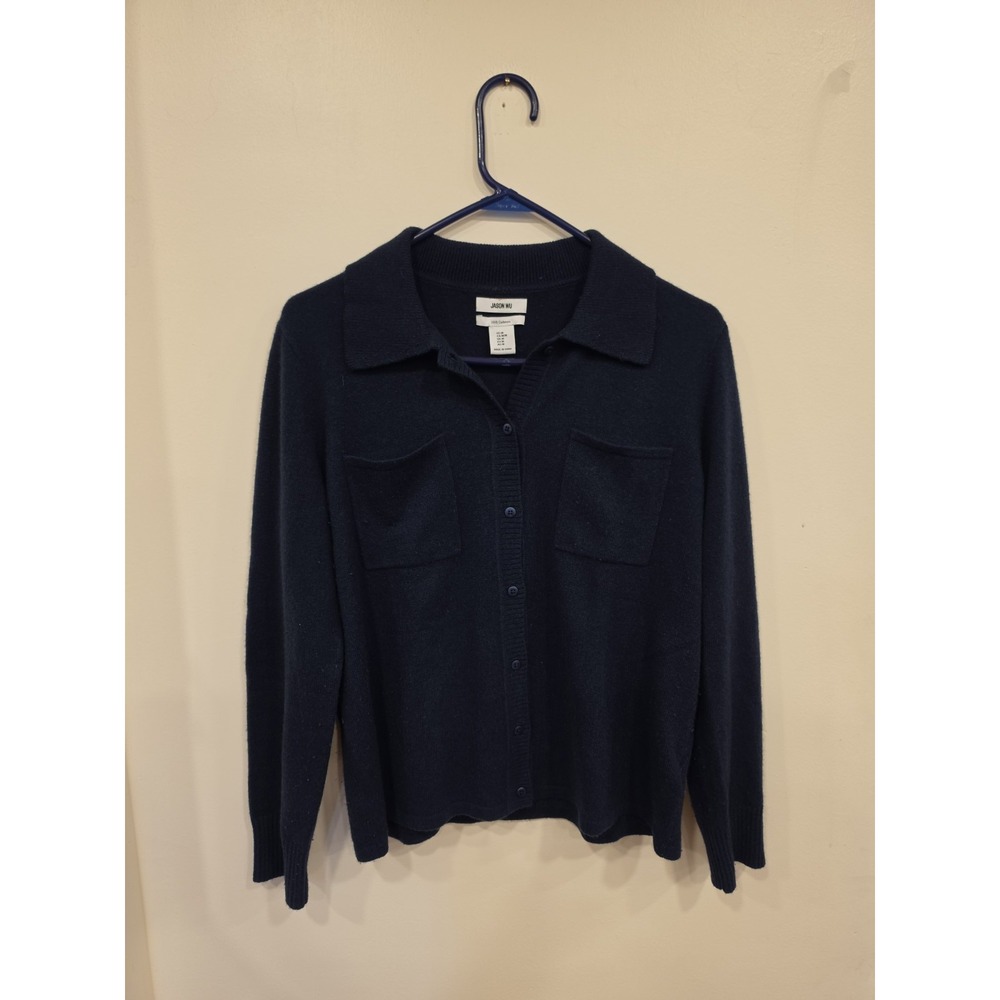 Jason Wu 100% Cashmere Cardigan Button Up Long Sleeve Size M